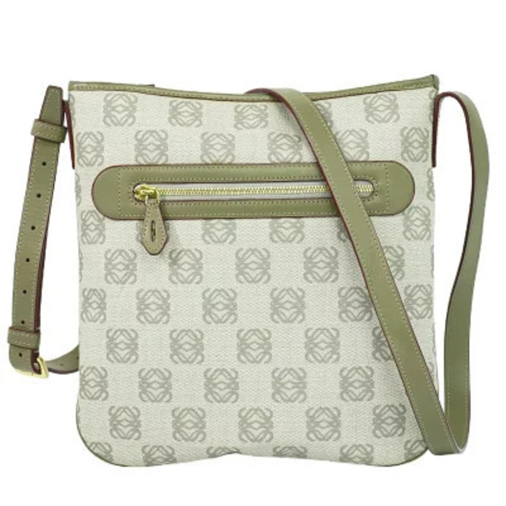 Loewe Anagram Shoulder Bag Leather Beige Tan